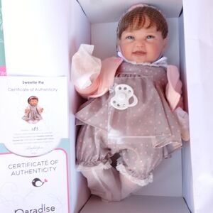 Sweetie Pie Baby Doll - Pink and Gray Outfit